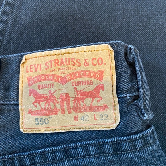 Levi’s Men’s 550 Relaxed Fit Jeans 42x32 Black - Picture 3 of 3